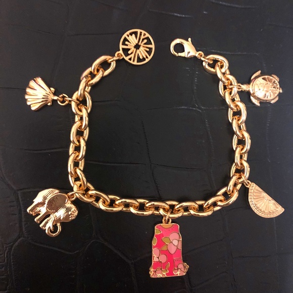 Lilly Pulitzer Jewelry - Lilly Pulitzer gold charm bracelet NWOT